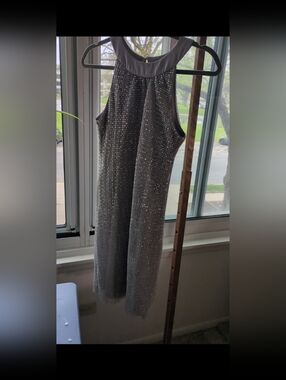 Vince Camuto Silver Sequin Dress